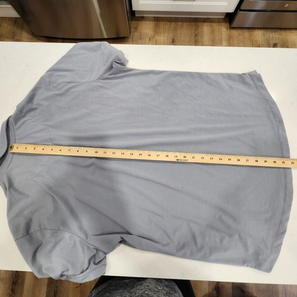 Cuts Curve Hem Polo Shirt Short Sleeve Super Soft Cotton Gray Mens Size XXL - Picture 7 of 9